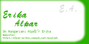 erika alpar business card